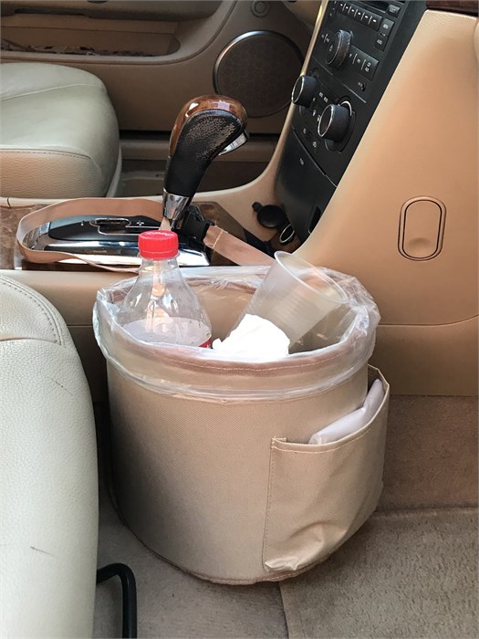 Урна в автомобиль жесткий каркас бежевая. Y20722Be - фото 167
