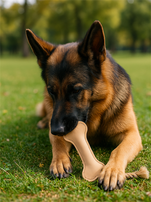 Игрушка-косточка для собак средних пород из натуральной кожи. Bon25003Be - фото 217