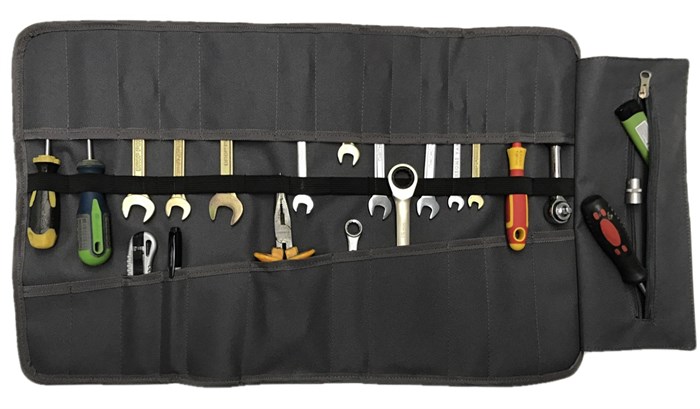 Сумка скрутка для инструмента с ремнями размер 58х35х10 см серая. IN21424Gr - фото 268